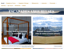 Tablet Screenshot of escapadesamoureuses.com